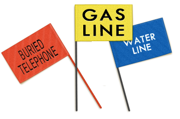 marking flags used for above ground marking