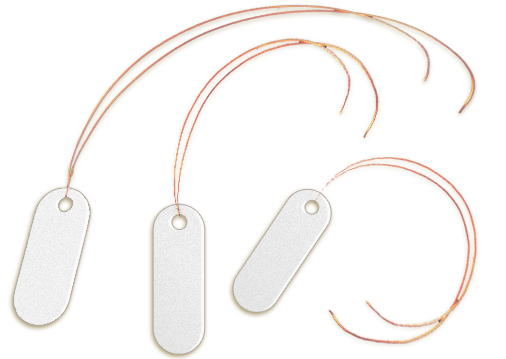 plastic wired labels with copper wires